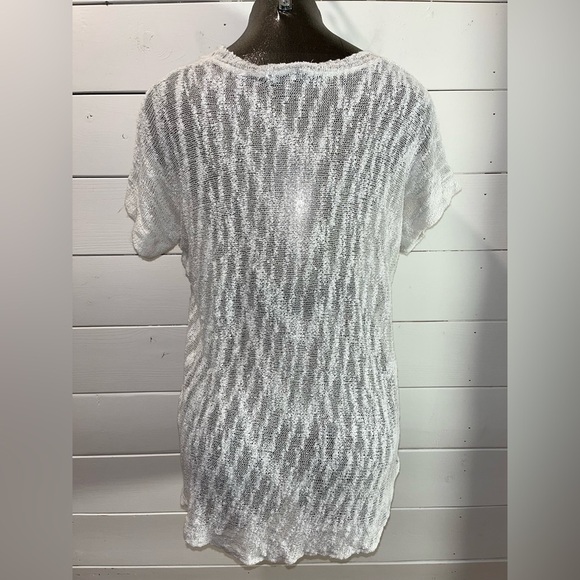 🤍📍Neiman Marcus Cream Textured Knit Tee – Size XS - Picture 12 of 12